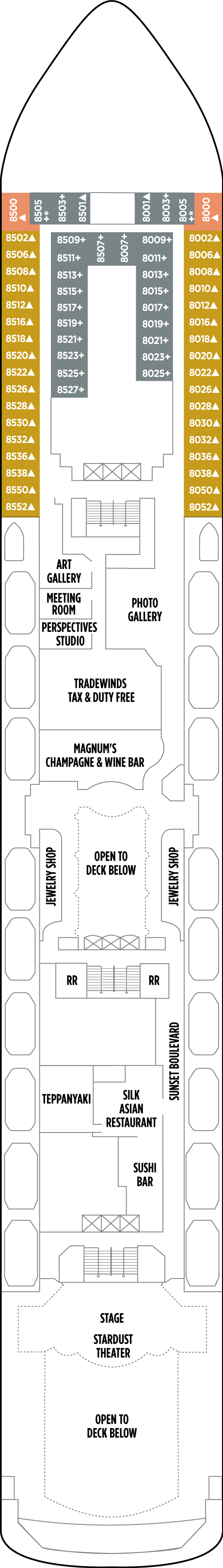 Deck plan for Deck 08