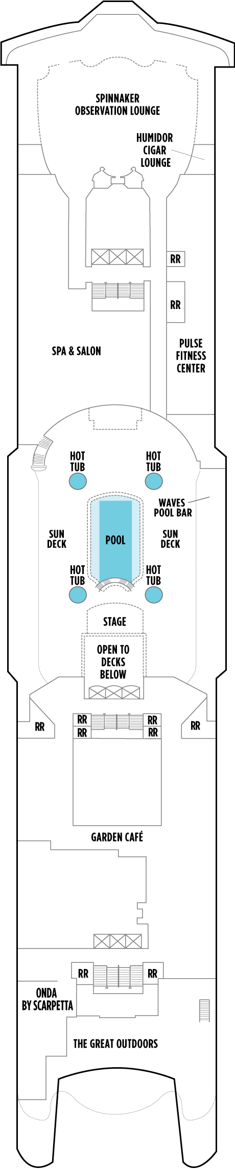 Deck plan for Deck 12