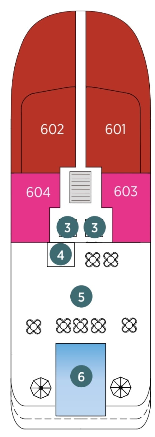 Deck plan for Deck 6