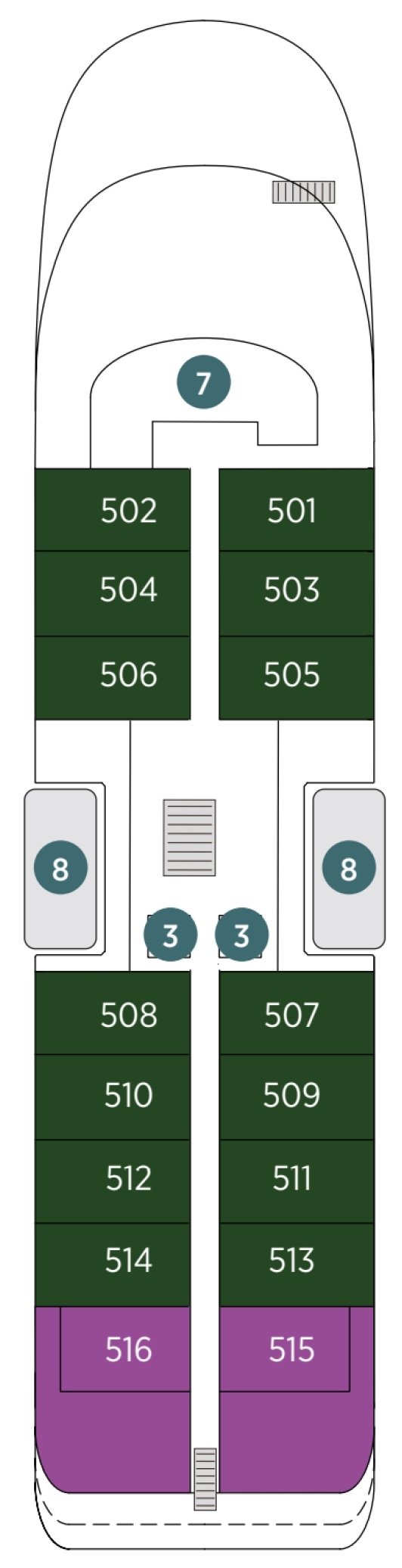 Deck plan for Deck 5