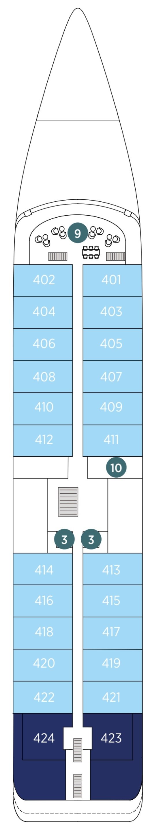 Deck plan for Deck 4
