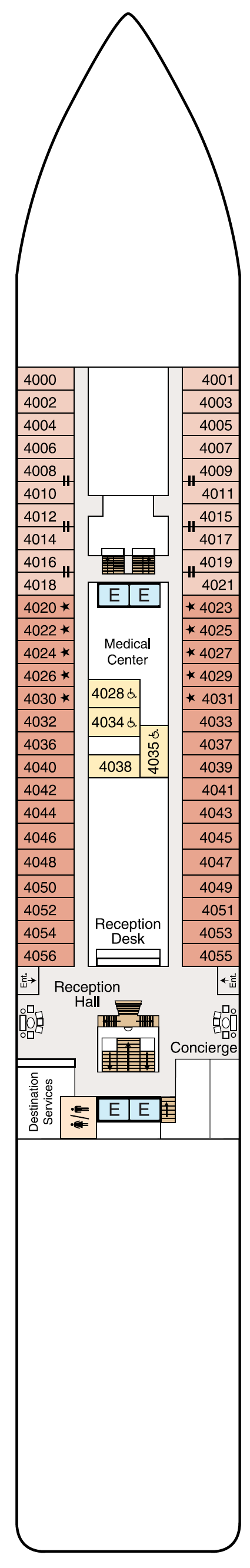 Deck plan for Deck 4