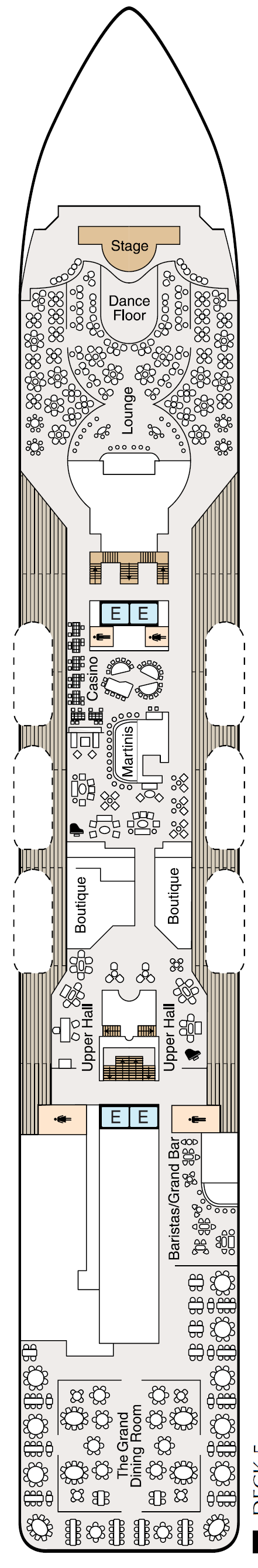 Deck plan for Deck 5