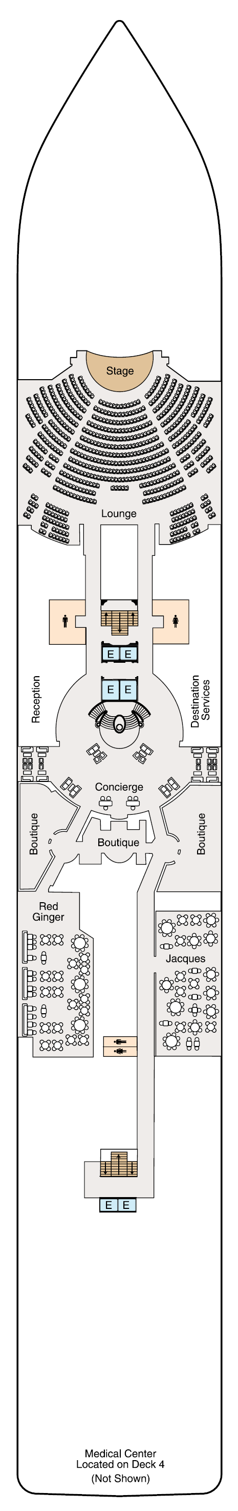 Deck plan for Deck 5