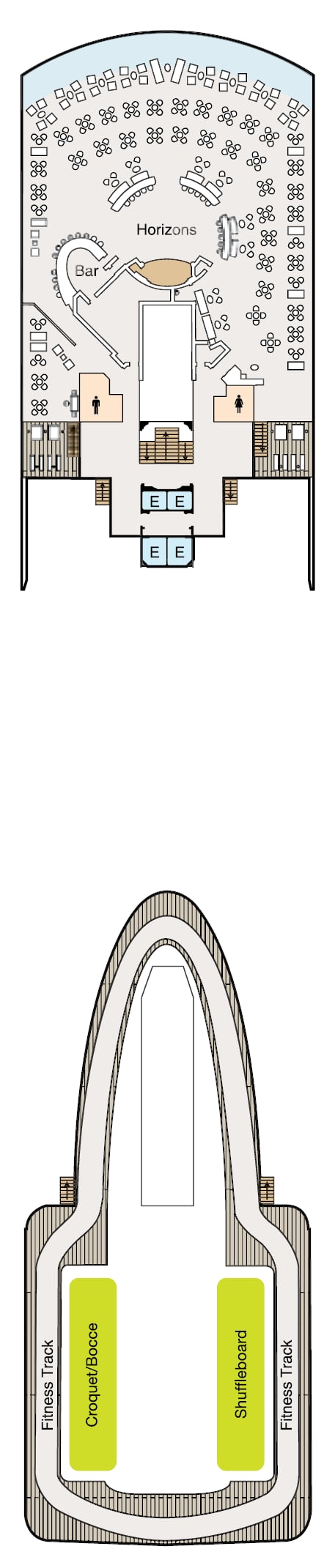 Deck plan for Deck 15