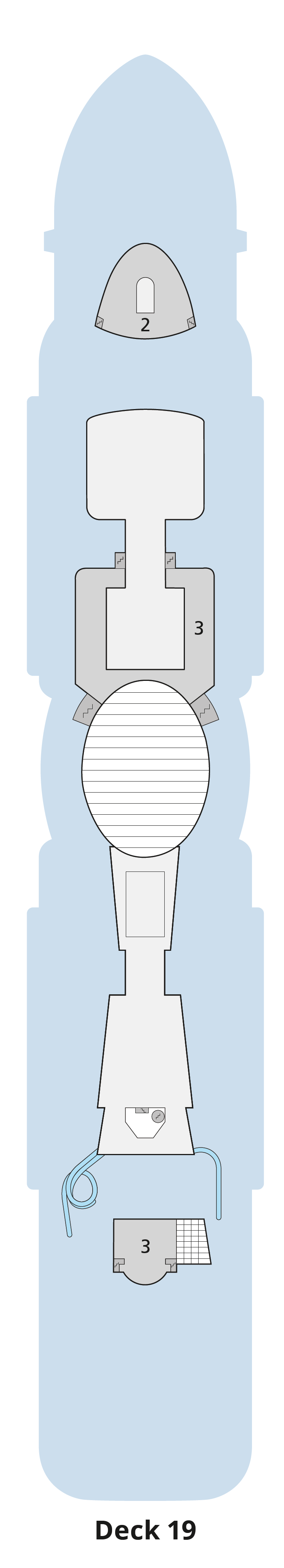 AIDAcosma deck plan — Deck 19