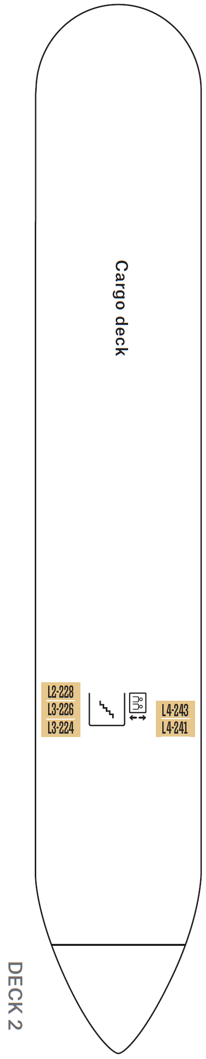 Deck plan for Deck 2