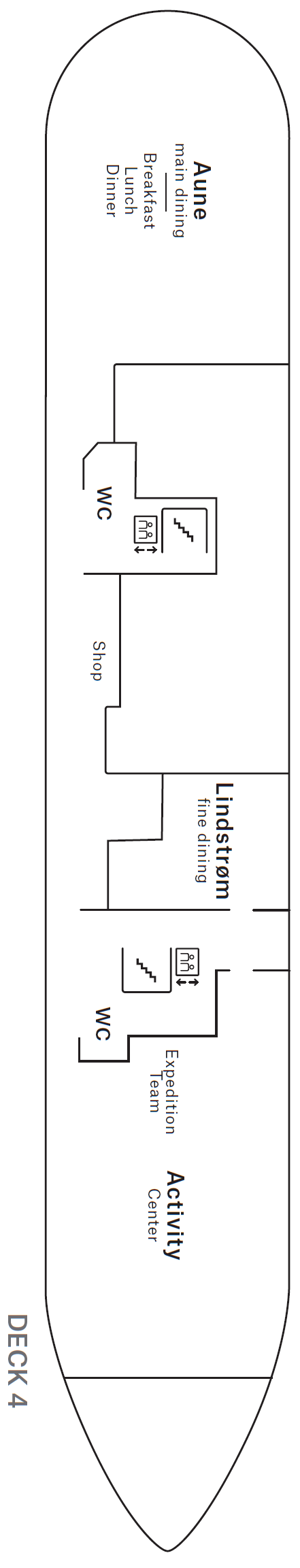 Deck plan for Deck 4