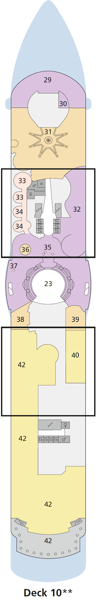 AIDAdiva deck plan — Deck 10