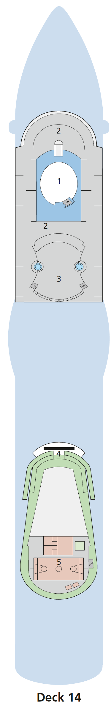 AIDAdiva deck plan — Deck 14