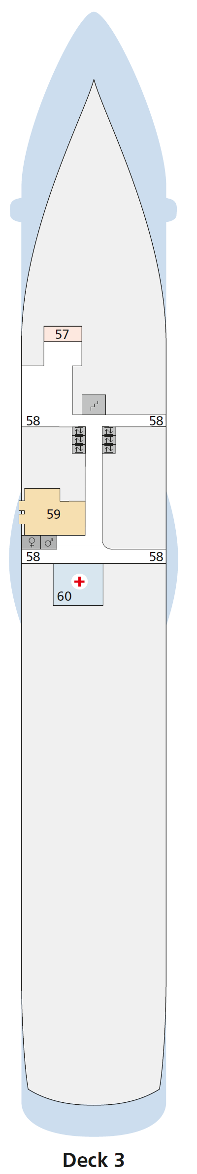 Deck plan for Deck 3
