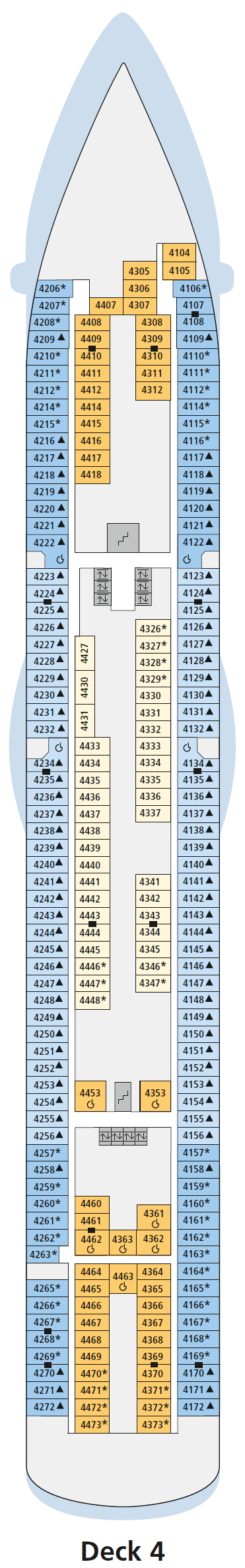 Deck plan for Deck 4