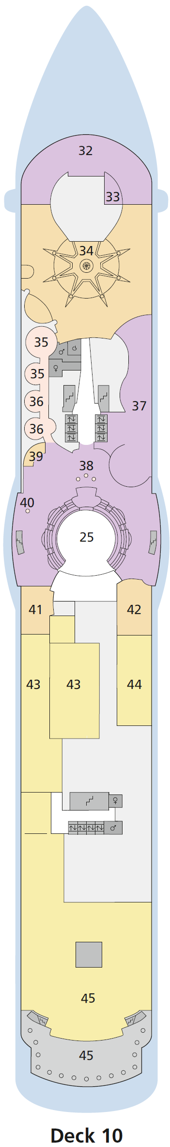 Deck plan for Deck 10