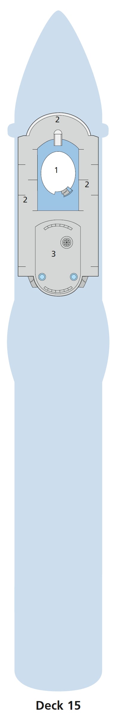 Deck plan for Deck 15