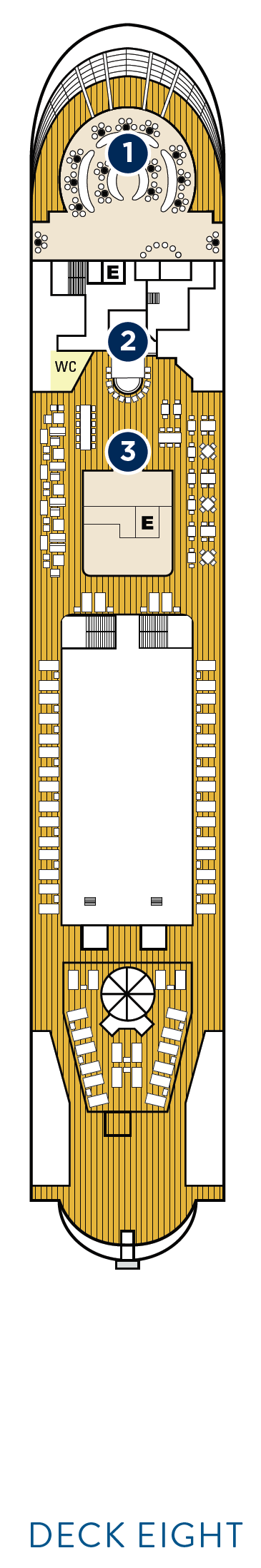Deck plan for Deck 8
