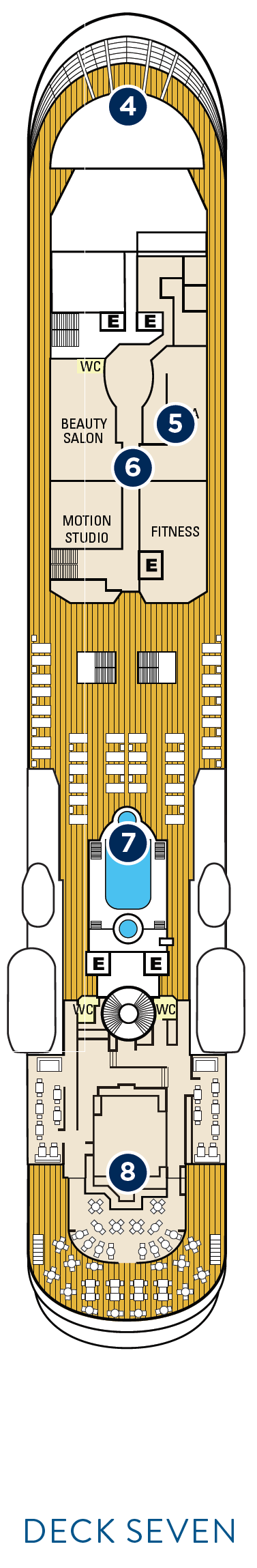 Deck plan for Deck 7