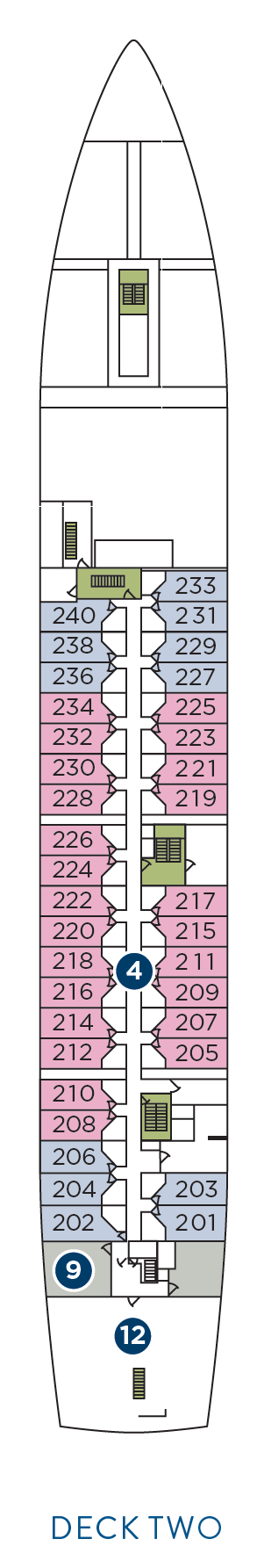 Deck plan for Deck 2