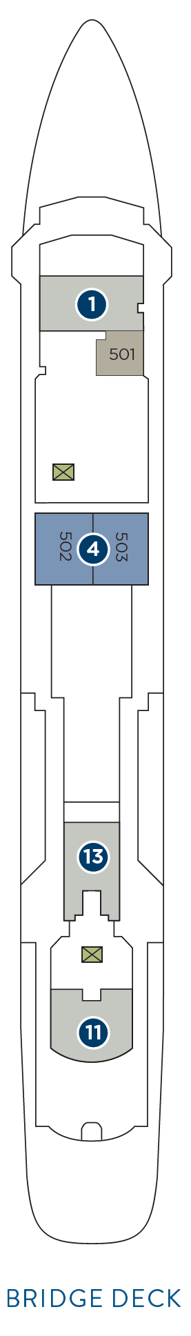 Deck plan for Bridge Deck