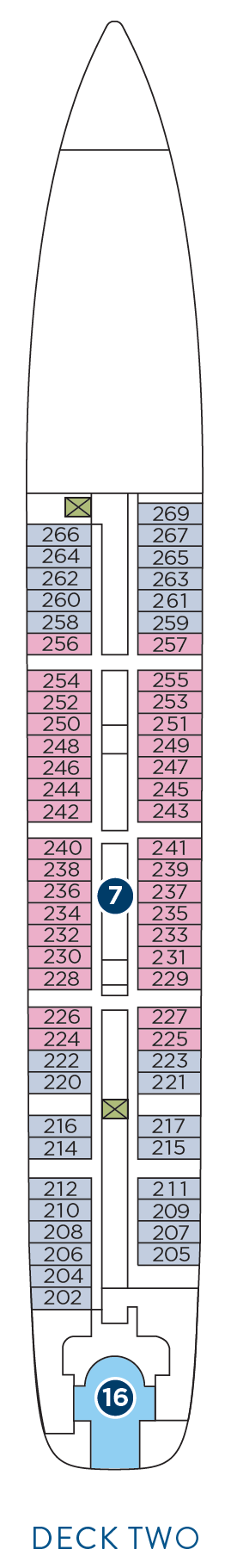 Deck plan for Deck 2