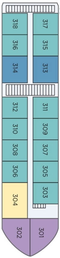 Deck plan for Upper Deck
