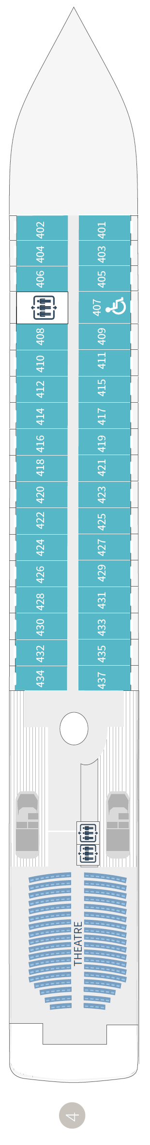 Le Lyrial deck plan — Deck 4