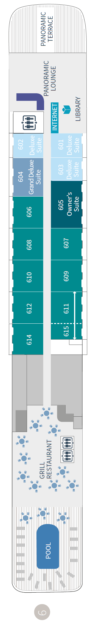 Le Lyrial deck plan — Deck 6