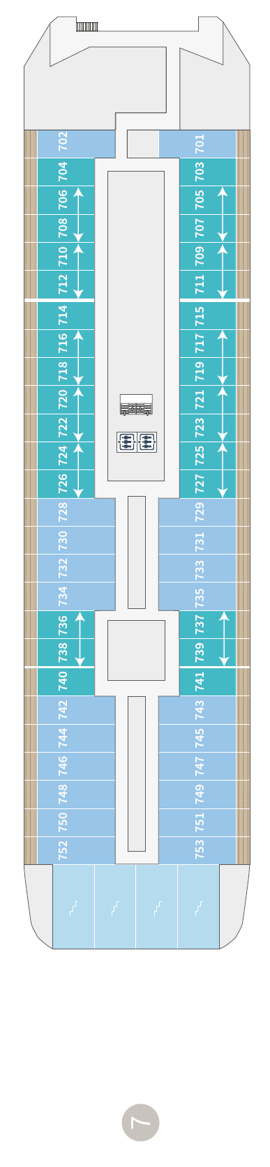 Le Commandant Charcot deck plan — Deck 7