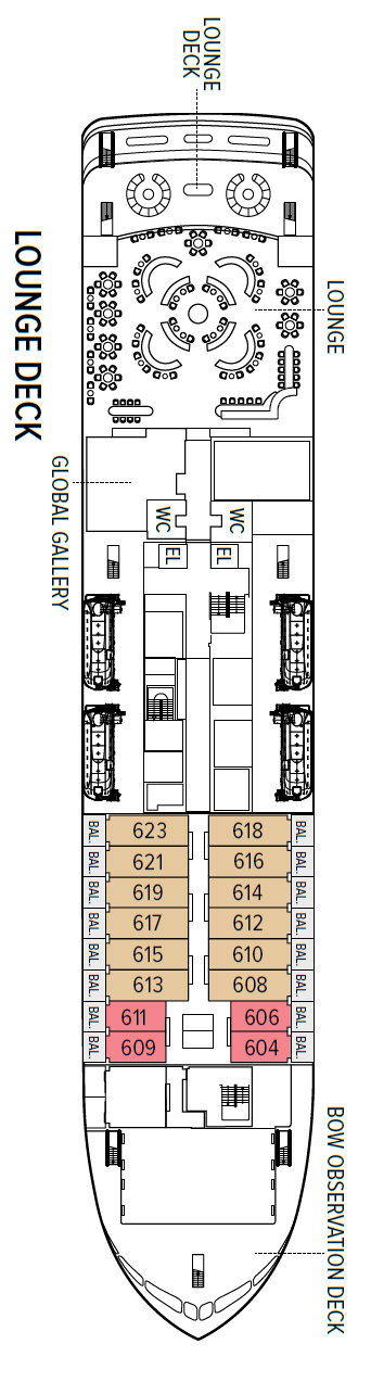 Deck plan for Lounge Deck