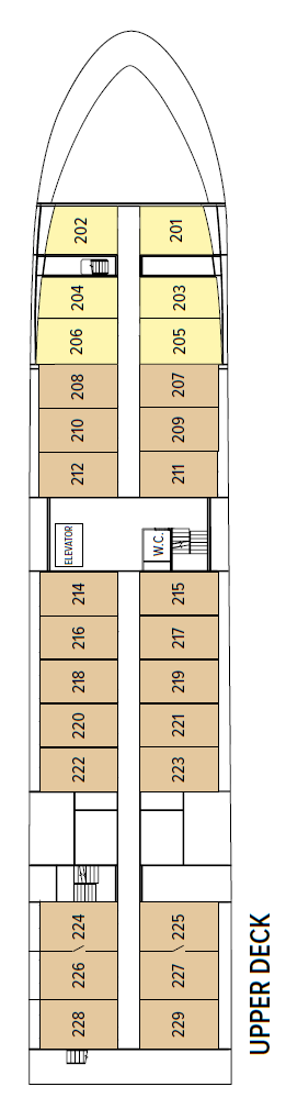 Deck plan for Upper Deck