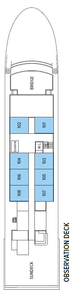 Deck plan for Observation Deck