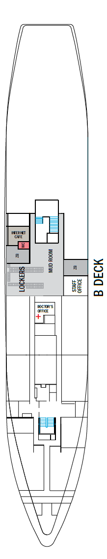 Deck plan for B Deck