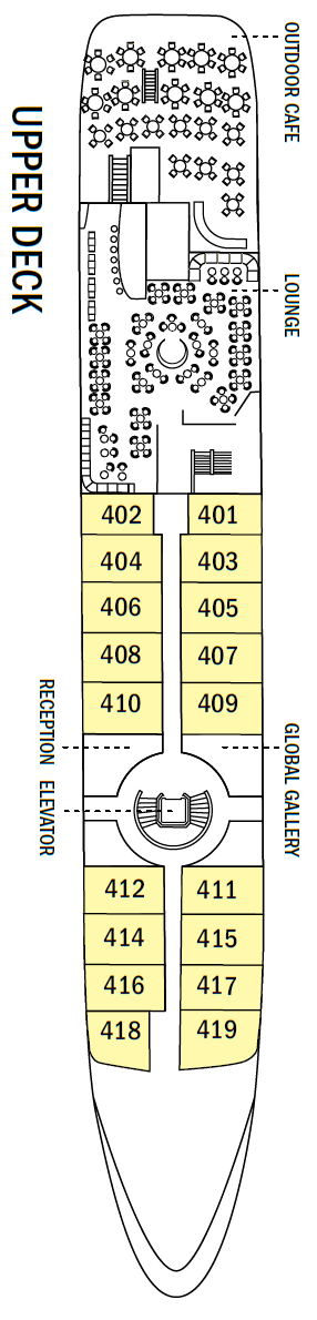 Deck plan for Upper Deck