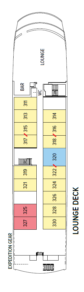 Deck plan for Lounge Deck