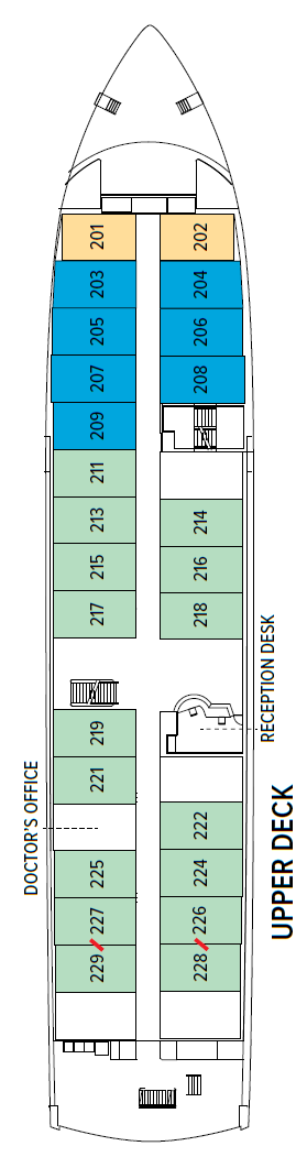 Deck plan for Upper Deck