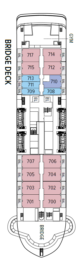 Deck plan for Bridge Deck
