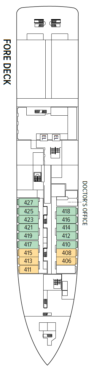 Deck plan for Fore Deck