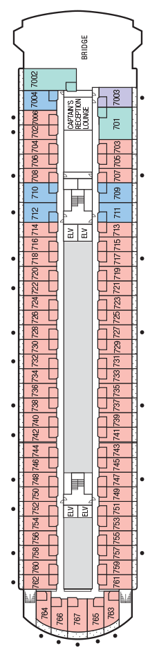 Deck plan for Deck 7