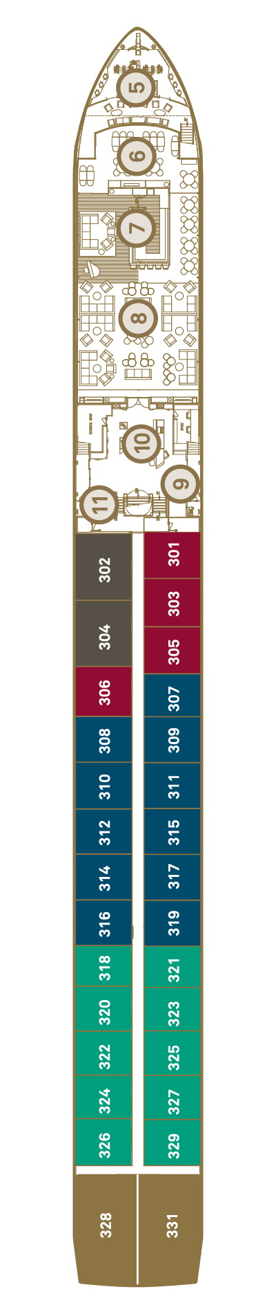 Deck plan for Diamond Deck