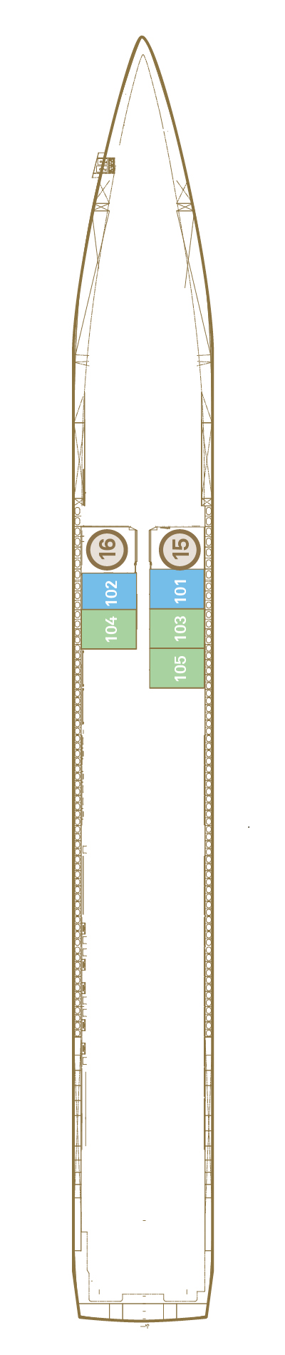 Deck plan for Jewel Deck