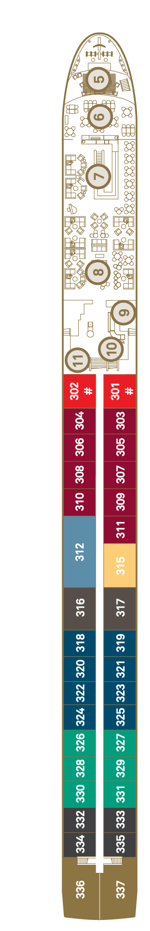 Deck plan for Diamond Deck