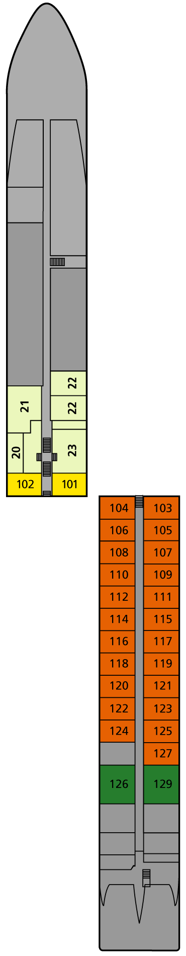 Deck plan for Deck 1