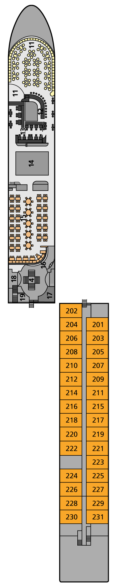 Deck plan for Deck 2