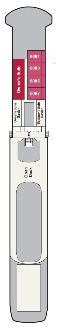 Deck plan for Deck 6