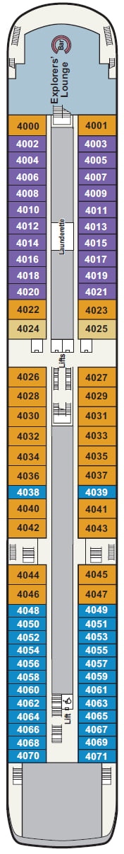 Deck plan for Deck 4