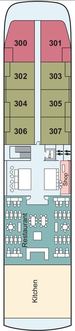 Deck plan for Upper Deck