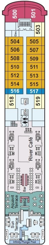 Deck plan for Deck 5