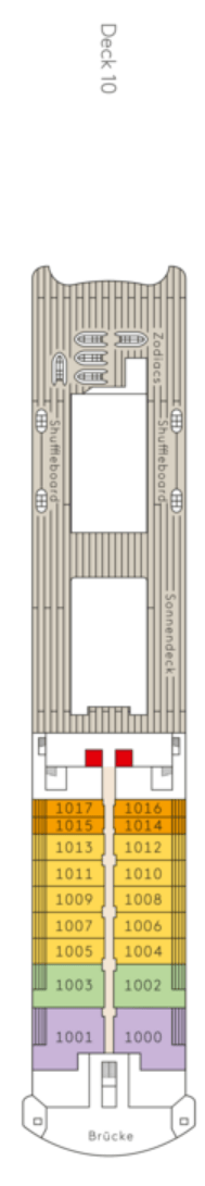 Deck plan for Deck 10