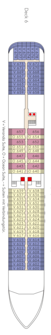 Deck plan for Deck 6