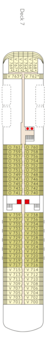 Deck plan for Deck 7