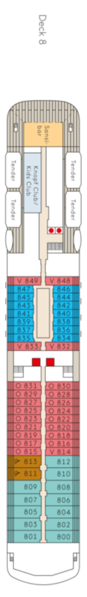 Deck plan for Deck 8